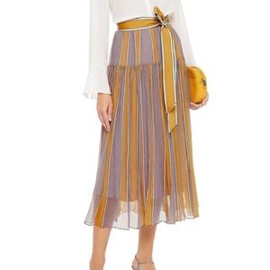 zimmermann stripe silk skirt